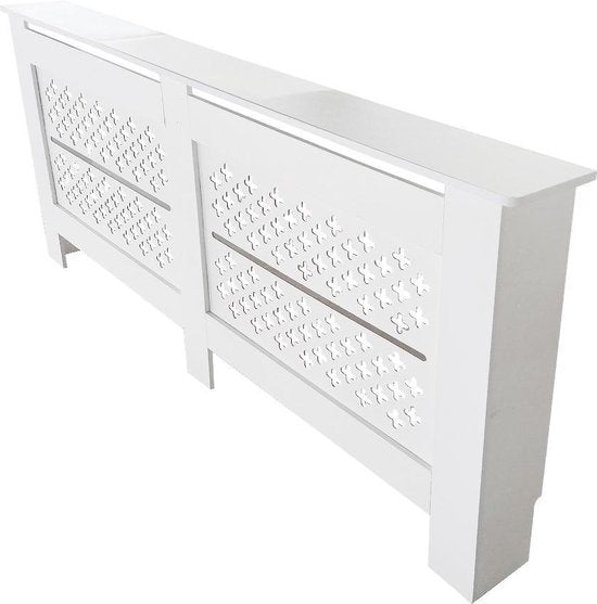 Elegante Radiatorombouw - Verwarmingsombouw - Witte Radiatoromkasting - 172 cm x 82 cm