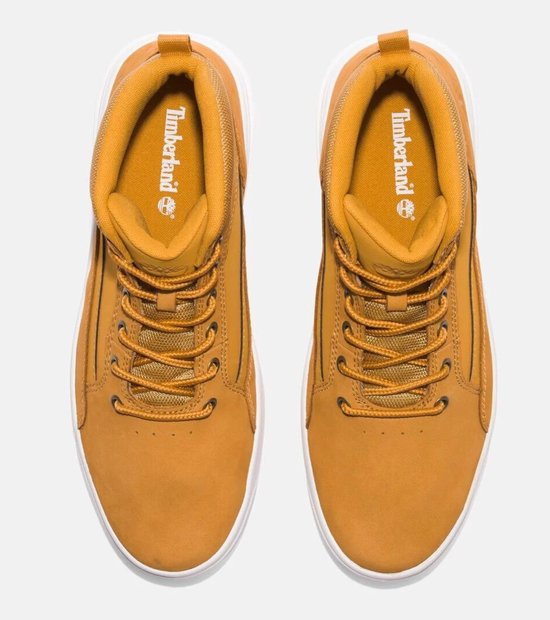 Timberland – Halfhoge Sneaker Met Vetersluiting – Maat 41.5 & Met Comfortabel Voetbed – Duurzame Rubberen Zool & Casual Stijl – Voor Heren – Wheat Nubuck