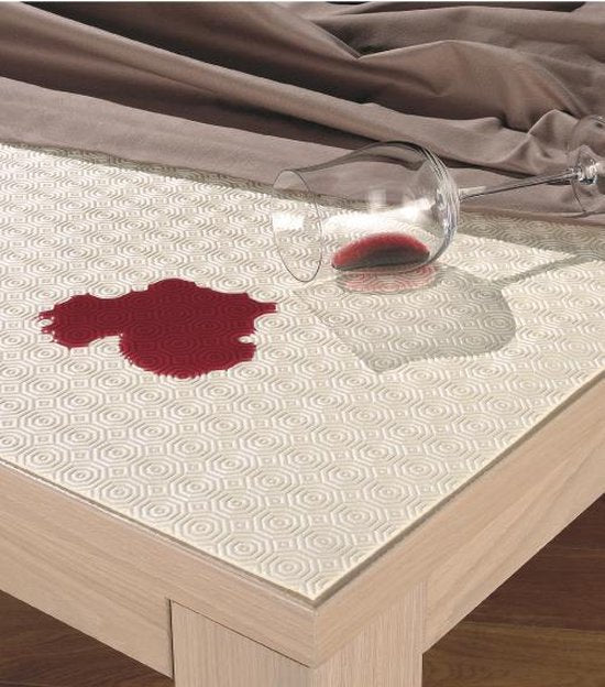 Mistral Home Tafelbeschermer - Gommtex - 110x110 cm - Wit