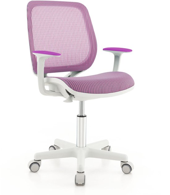 Coast Kinderbureaustoel – Ergonomische Draaistoel met Armleuningen en Zitremwielen – Zithoogte 43-55 cm