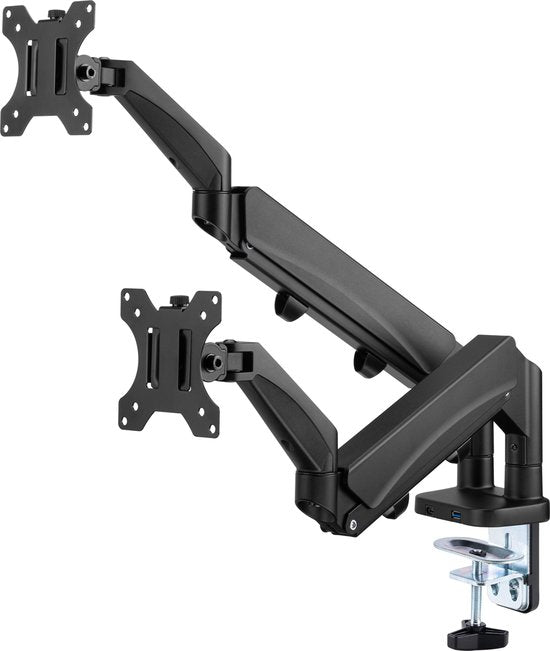 VDD Gaming - Monitorbeugel 2 beeldschermen - Zwart - Aluminium - 11x94x59cm