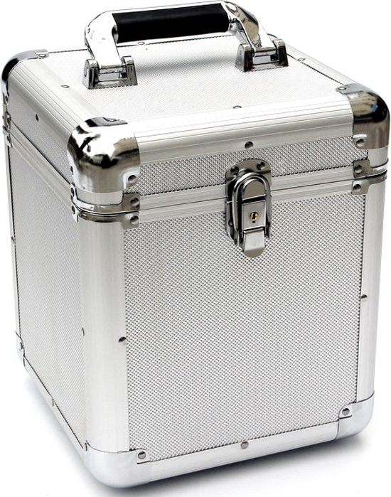 VVD Gaming - Afsluitbare opberg koffer - 21,5 x 21 x 26 cm - Zilver