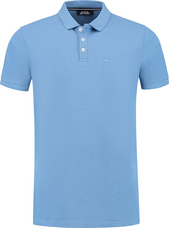 Boston Brothers Piqué Poloshirt - Uni Pique - Lt Blue - M