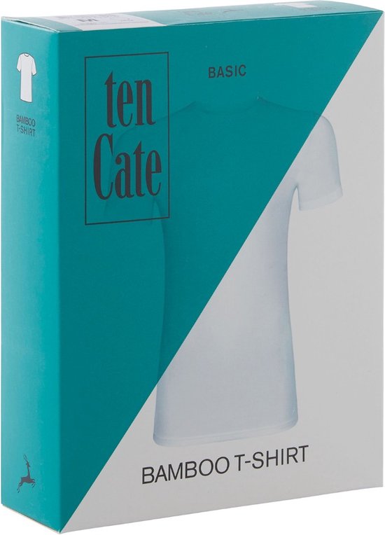 Ten Cate Heren T-shirt – Maat L – Bamboe – Wit – Ronde Hals – Comfortabel & Ademend