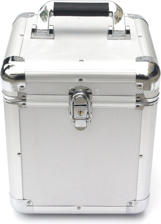 VVD Gaming - Afsluitbare opberg koffer - 21,5 x 21 x 26 cm - Zilver