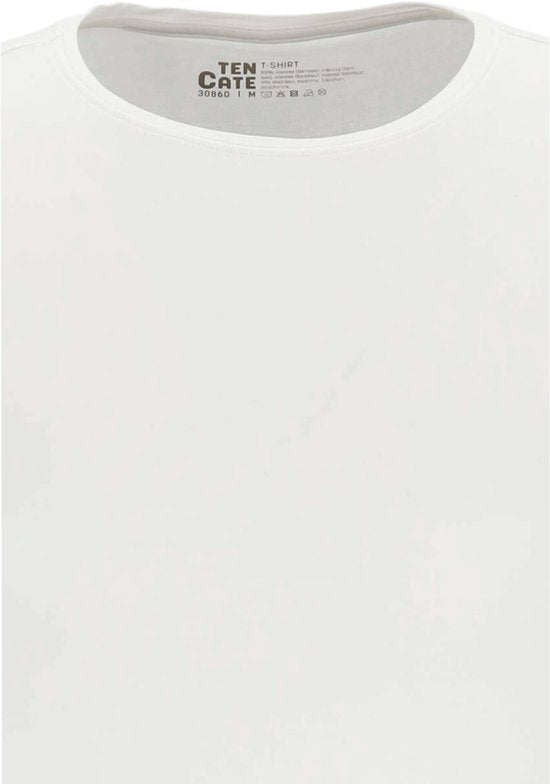 Ten Cate Heren T-shirt – Maat L – Bamboe – Wit – Ronde Hals – Comfortabel & Ademend