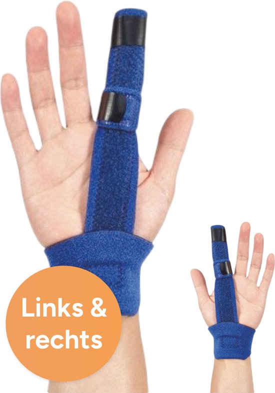 Vingerspalk - Geschikt voor alle vingers - Blauw - Middel vinger - One size - Spalk