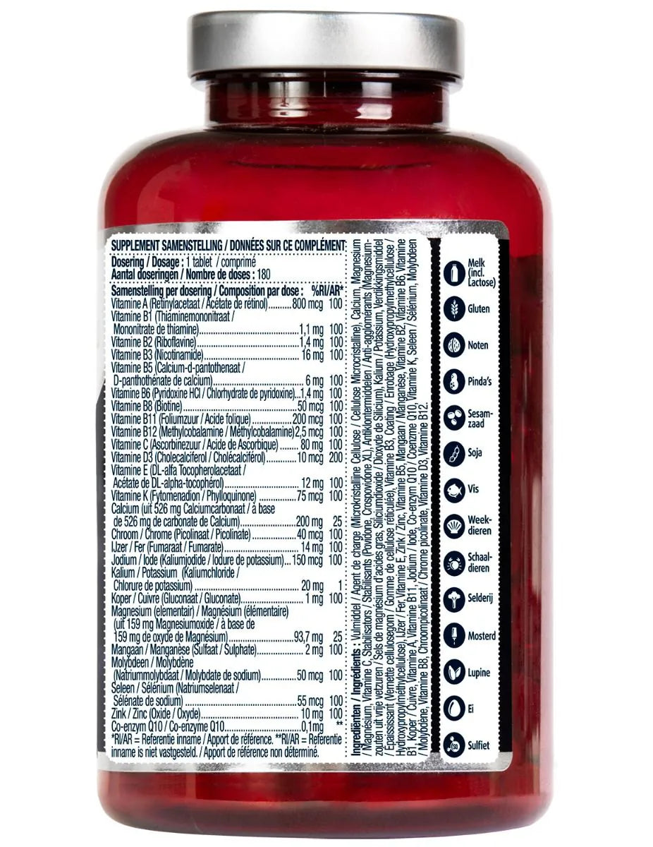 Lucovitaal Multi A-Z - 2 x 180 Tabletten - Voor Mannen en Vrouwen - Met Magnesium, Calcium en Vitamine C