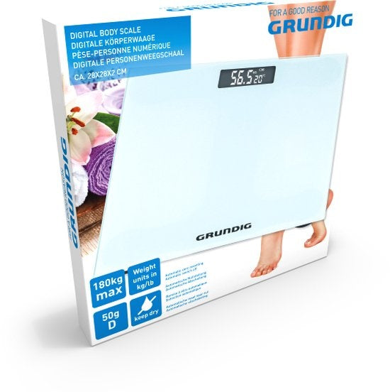 Grundig Personenweegschaal - Digitale Weegschaal - 50 Gr Nauwkeurig - tot 180 KG
