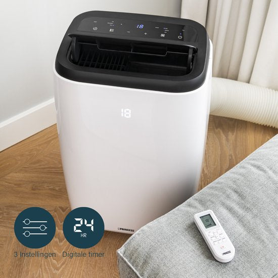 Princess Mobiele Airco - App - Touchscreen - 9000 BTU - 80 m³ - Wit