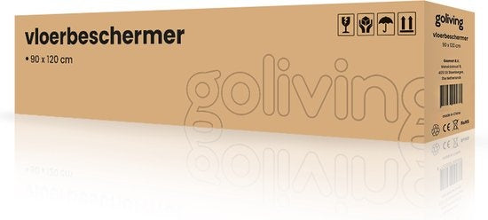 Goliving Vloerbeschermer bureaustoel – Bureaustoelmat – PVC – Geluiddempend – Voor harde vloeren – 90 x 120 cm – Transparant