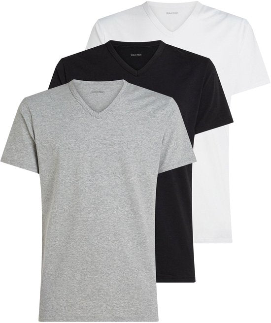 Calvin Klein SS V-neck T-shirts Heren (3-pack) - Maat L