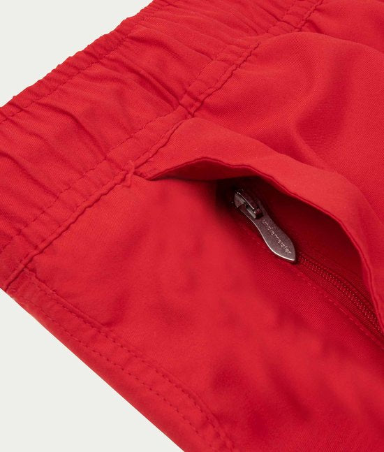 Undiemeister Zwembroek Heren - Sneldrogend - Zakken Met Rits - 100% Gerecycled Polyester - Fiery Sunrise (Rood) - Maat L