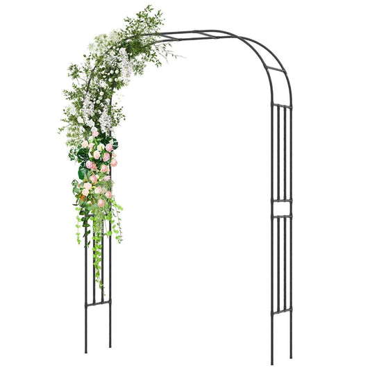 Coast Tuinboog met Metalen Klimrek Zwart 153 x 40 x 240 cm - Decoratieve Boog voor Klimplanten, Bruiloften en Tuinentree