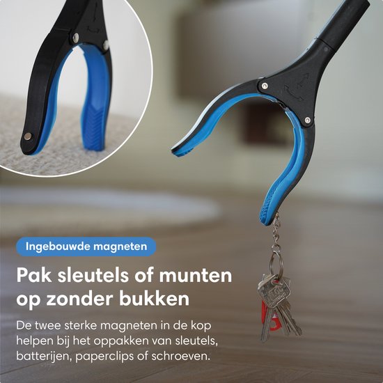 Safe Age® Grijper voor ouderen – Afvalgrijper - Extra Lang 90 cm – Opvouwbaar – met 360° Draaibare Kop & Magneet