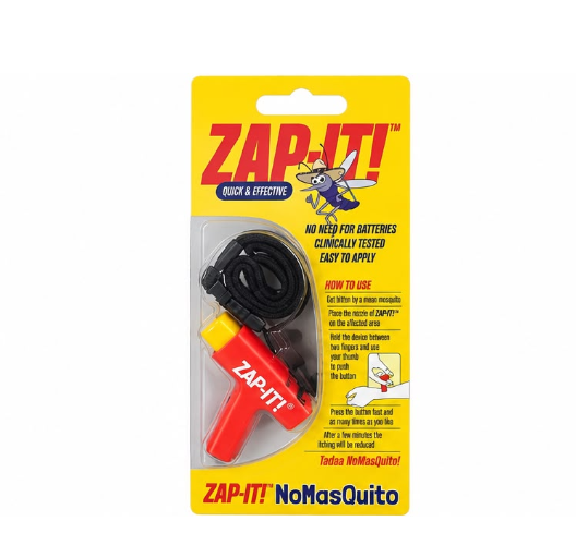 NoMasQuito Zap-It! Muggenbeet Verlichter - Piezo-elektrisch - Zonder Batterijen - Rood/Geel - 17 x 8 x 2,3 cm