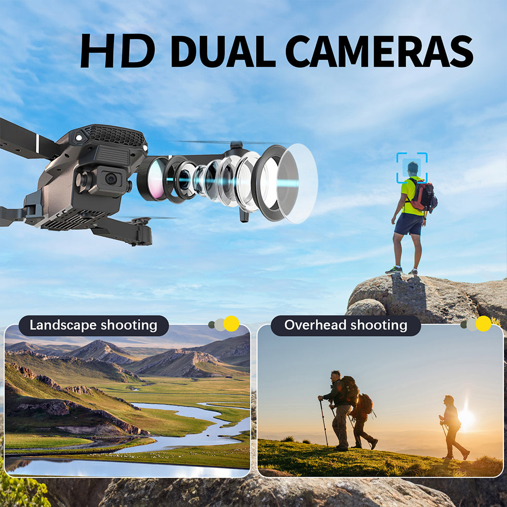 FACEGLE E88 Speelgoeddrone - Opvouwbare Quadcopter - High-Definition Dubbele Camera's