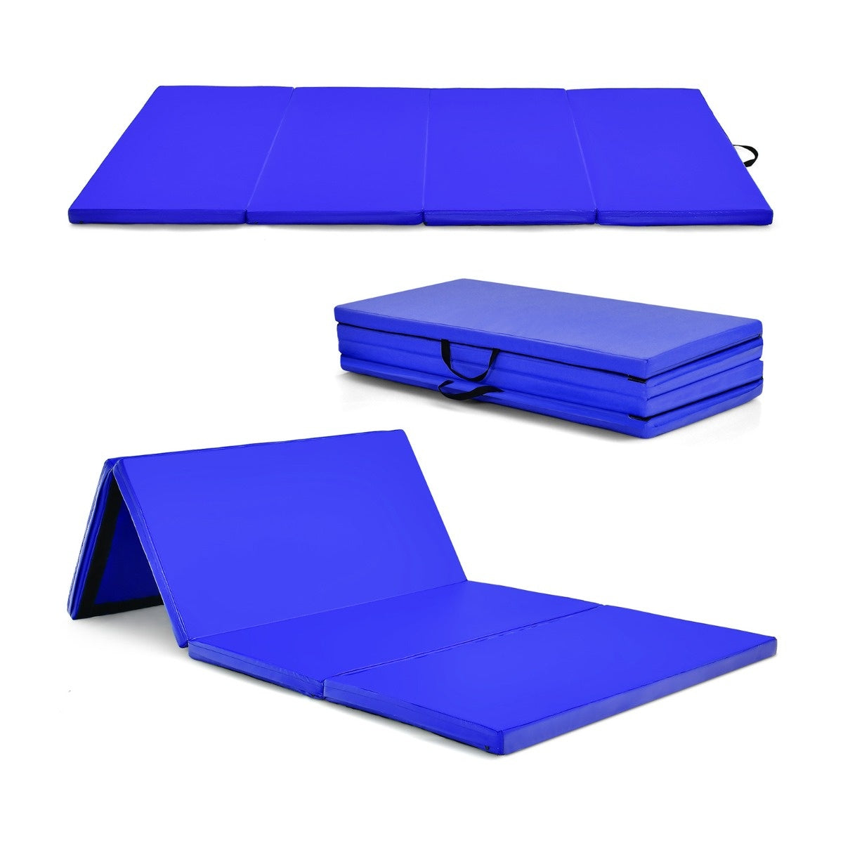 Coast 240 x 120 x 5 cm opvouwbare gymnastiekmat met klittenbandbevestiging en 2 handgrepen