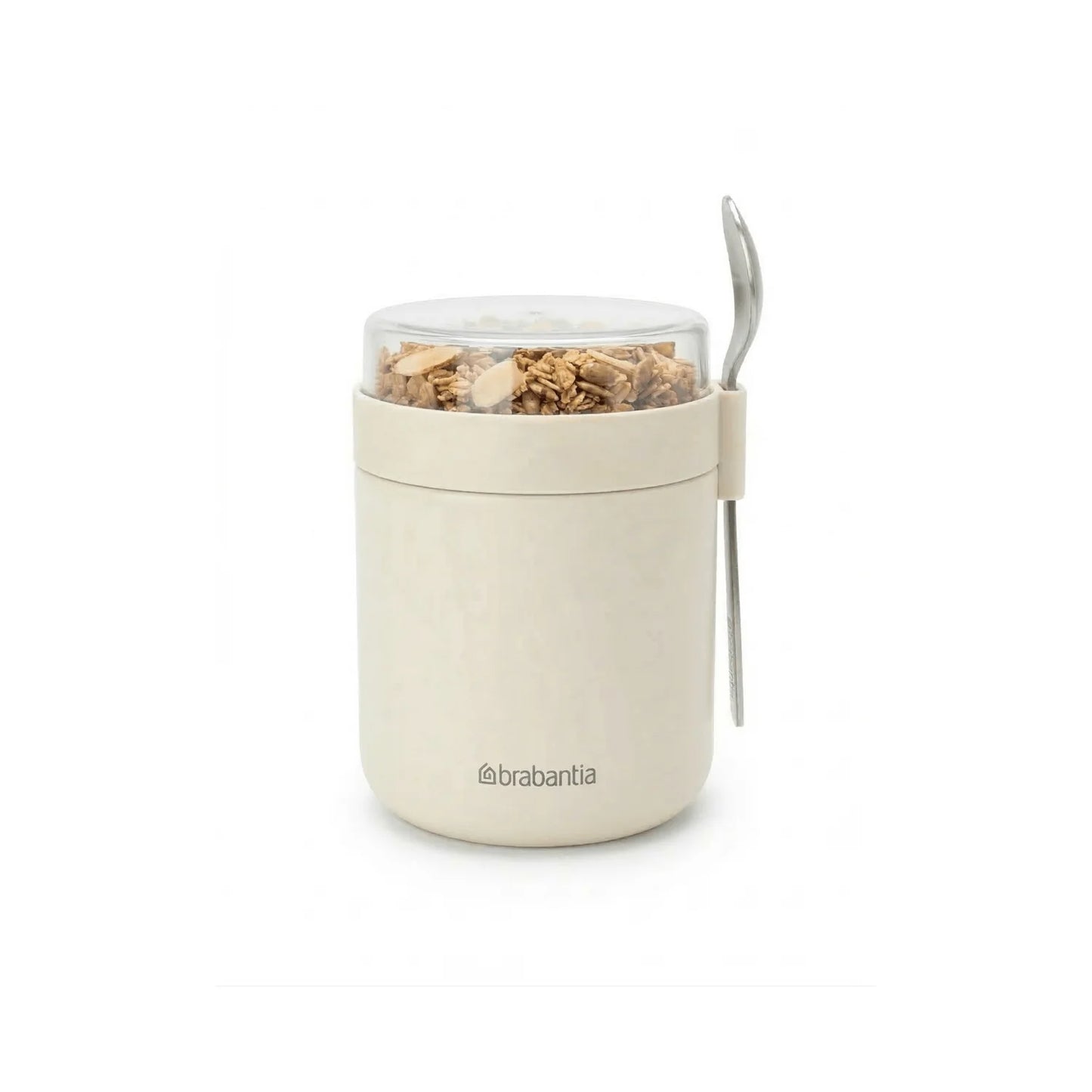 Brabantia Voedselbeker 500 ml inclusief Lepel, Lekvrij, Soft Beige