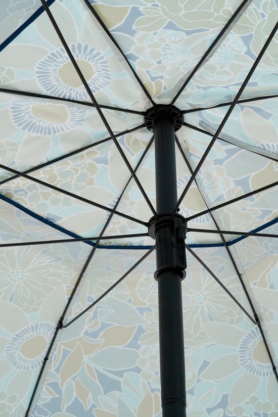 Mica Decorations Bloem Parasol - H238 x Ø220 cm - Blauw