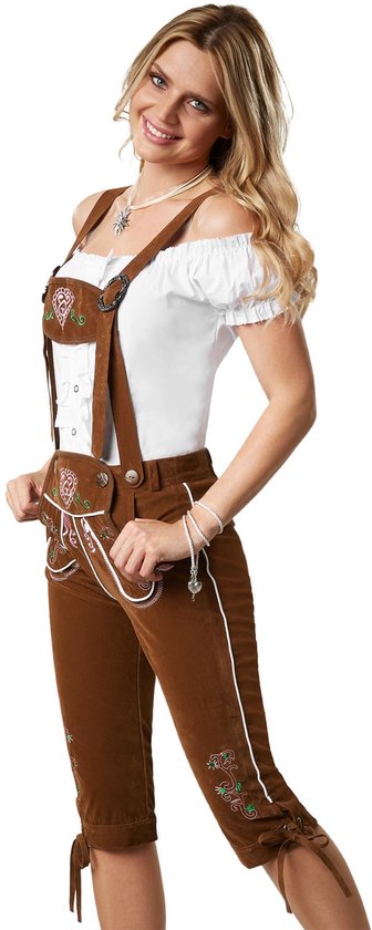 Dressforfun Lederhose Walchensee S - verkleedkleding kostuum halloween verkleden feestkleding carnavalskleding carnaval feestkledij partykleding - 302820