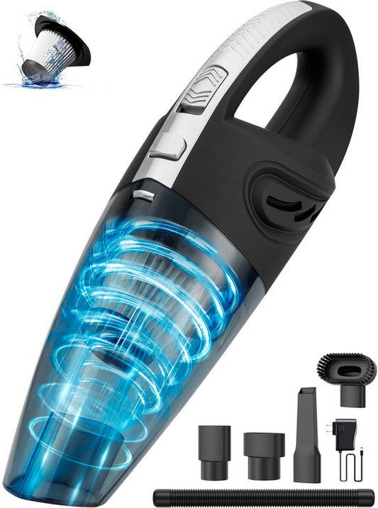 Turbo-7 Kruimelzuiger Snoerloos - Handstofzuiger - Zwart / Grijs - Incl. opzetstukken