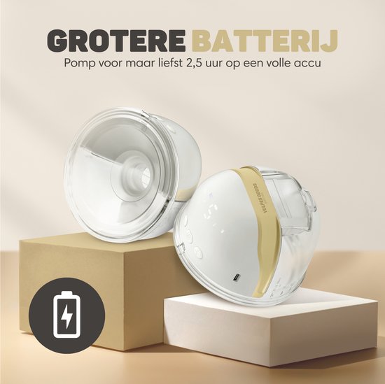 Vulpes Goods® BabyCare - Handsfree Borstkolf - Elektrische Draadloze Borstkolf – Dubbele Borstkolf - Draagbaar & Handsfree - BPA vrij - Met 60 Moedermelk bewaarzakjes, Reistas, Tepelmaat meter & Borstschildverkleiners - PRO versie