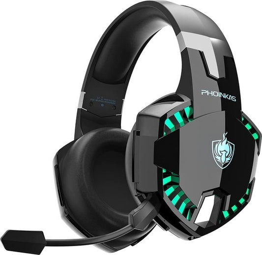 PHOINIKAS G2000 BT Bluetooth Laptop Gaming headset met microfoon Over-ear Koptelefoon -Zwart