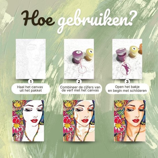 Rubye® Schilderen Op Nummer Volwassenen – Bootje op het Meer – 40x50cm