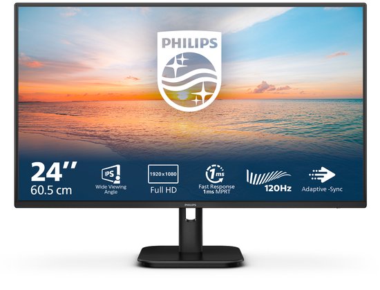 Philips 24E1N1100A - Full HD IPS Monitor - 120hz - Speakers - 24 inch