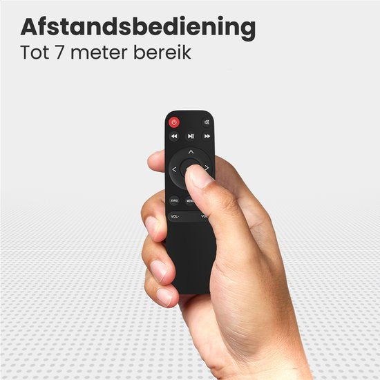 Auronic Beamer 10.000 Lumen - WiFi - 1080P Full HD - Streamen vanaf je telefoon - Smart Mini Beamer - IOS & Android - HDMI-kabel - Afstandsbediening en Projectiescherm - Zwart