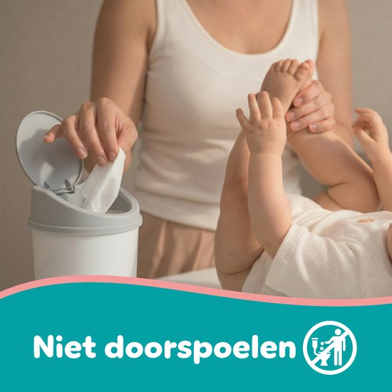 Pampers Sensitive Billendoekjes - 2-in-1: Reinigen Zacht & Beschermen - 0% Plastic In De Doekjes - 24 Verpakkingen van 52 Doekjes = 1248 Babydoekjes
