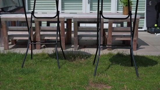 Infinity Goods Stevige Statafel - Partytafel - Robuust en Weersbestendig - Inklapbaar - 80cm x 110cm - Feest - 1 stuk - Wit/Grijs