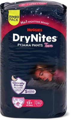 DryNites Meisjes Pyjama Broekjes 13+ Jaar - 48-60 kg - Jumboverpakking