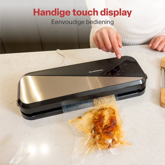 AoraKitchen Vacumeermachine - Vacuummachines - 6 Functies - Incl. 20 Vacumeerzakken & Vacuum Slang