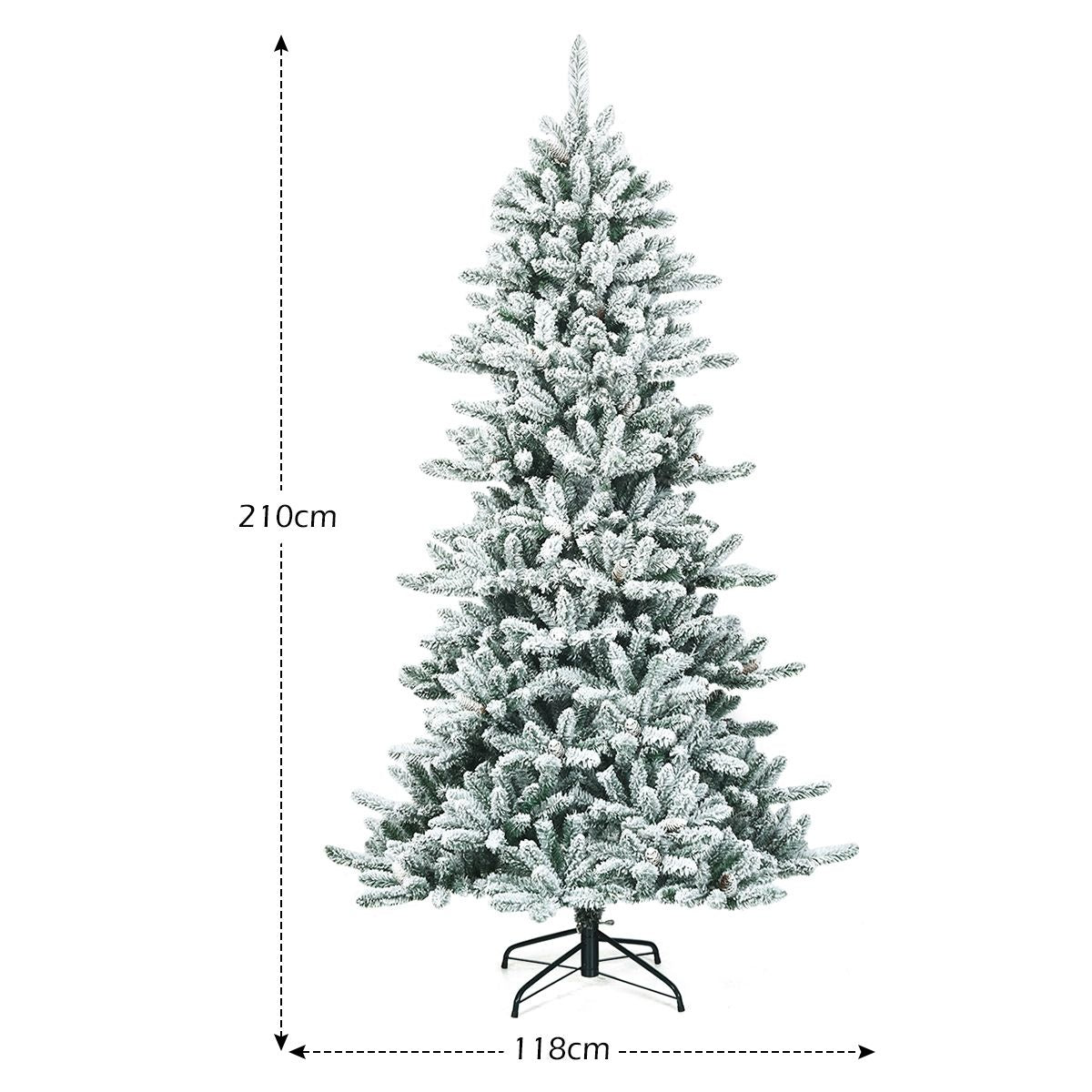 Coast Kunstkerstboom MET Dennenappels Besneeuwd - 210 cm