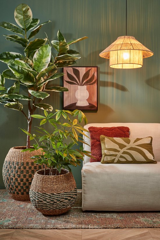 Mica Decorations Billy Mand voor Plant - H52 x Ø47 cm - Zeegras - Groen