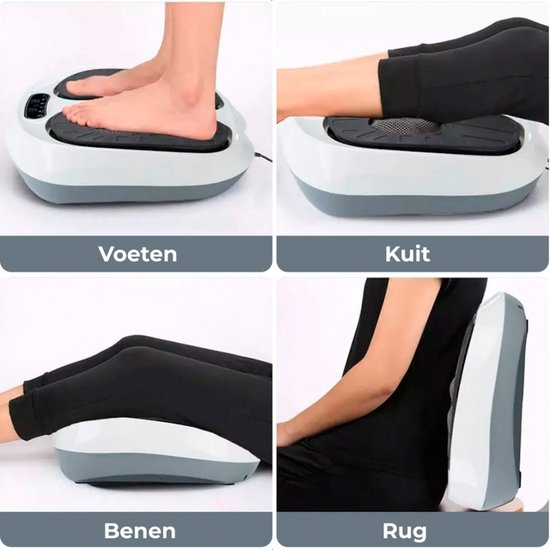 QLT VibroPulse Pro Been- en Voetmassage Apparaat – 10 programma’s - 20 Snelheden