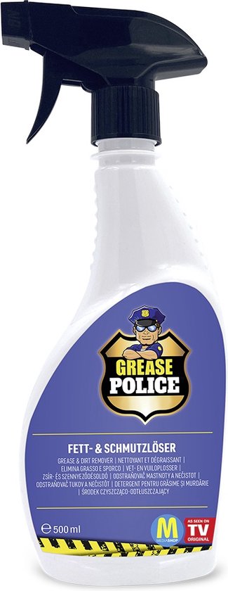 Grease Police incl. Microvezeldoek | Krachtige reiniger tegen vet en vuil | Allesreiniger en Ontvetter voor keuken, badkamer en tuin