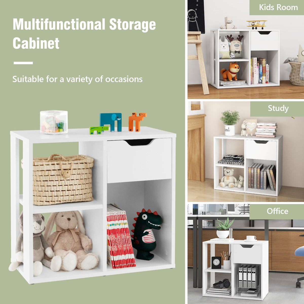 Coast Opbergkast - Vierkant - Open - 60 x 30 x 58 cm - Wit