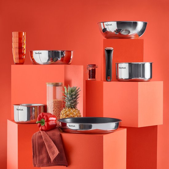 Tefal Ingenio Emotion - Pannenset - 20-delig - Inductie - Stapelbaar - Afneembare Handgreep - Ruimtebesparend