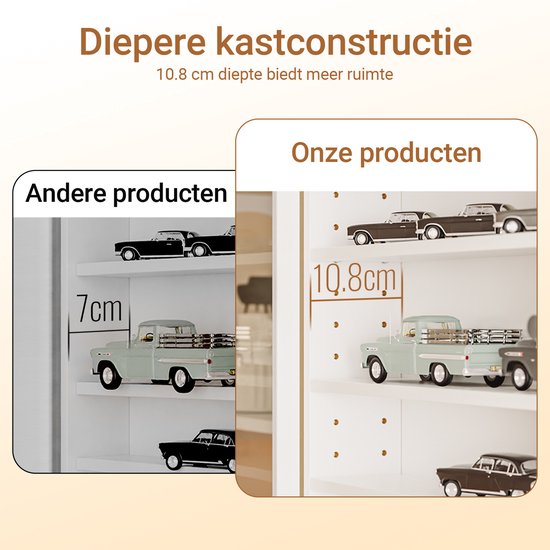 SoBuy Wandkast met 2 Klapdeuren en 4 Verstelbare Planken – Ruimtebesparende Opbergkast – Wandmontage – Wit – FSB113-W