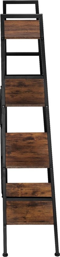 tectake - Wandkast Liverpool - industrieel donkerbruin - 61,5 x 36,5 x 150 cm - 404148