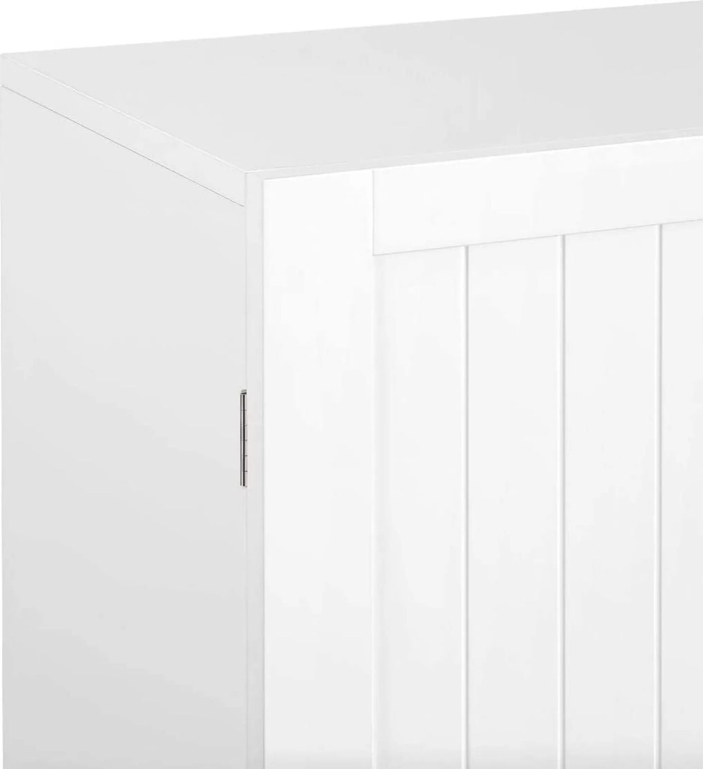 Yaheetech Wandkast Met 2 Deuren – Voorzien Van In Hoogte Verstelbare Planken En Metalen Beslag En Glad Oppervlak – Voor Badkamer Keuken En Slaapkamer – Wit E1 MDF – 59,5 x 31 x 59,5 cm