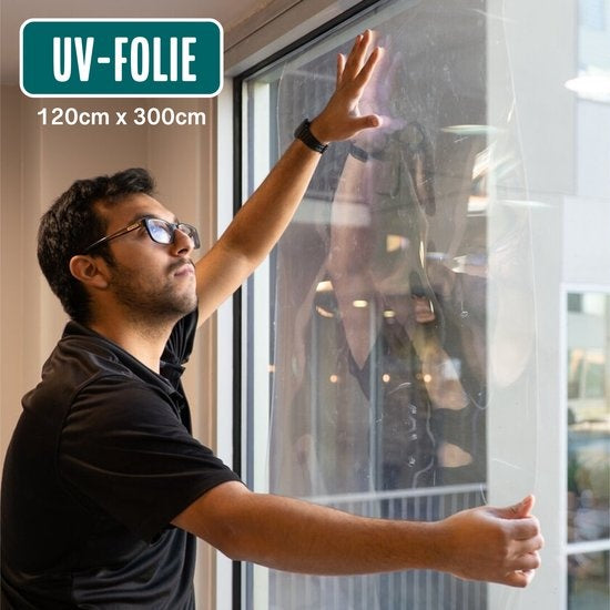 Homewell Raamfolie HR++ 120x300cm - 99% UV protectie - Statisch Zelfklevend - Isolerend - Transparant