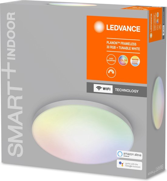 LEDVANCE Armatuur: voor plafond, SMART+ MULTICOLOR / 2- W, 22-…24- V, stralingshoek: 11-, instelbaar wit/RGB, 3-65- K, body materiaal: aluminium, IP2-
