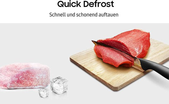 Samsung Magnetron MS2AK3515AS/EG – 800 W – breedte 48,9 cm – binnenkant geglazuurd keramiek krasbestendig – Quick Defrost ontdooiprogramma Binnenkant van krasbestendig geëmailleerd keramiek
