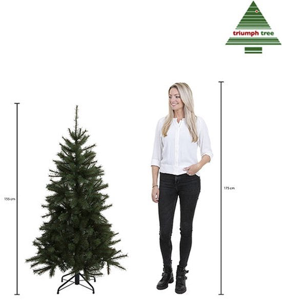 Triumph Tree Forrester - Kerstboom met Zachte PVC-Naalden - Kerstversiering met Kleurgecodeerde Takken - Kunstboom met Natuurlijke Gelaagdheid - H155 x Ø102 cm - Groen