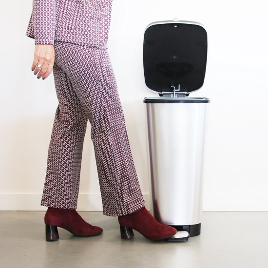 Kis Chic Bin Pedaalemmer - 50 l - Zilver - Maat L