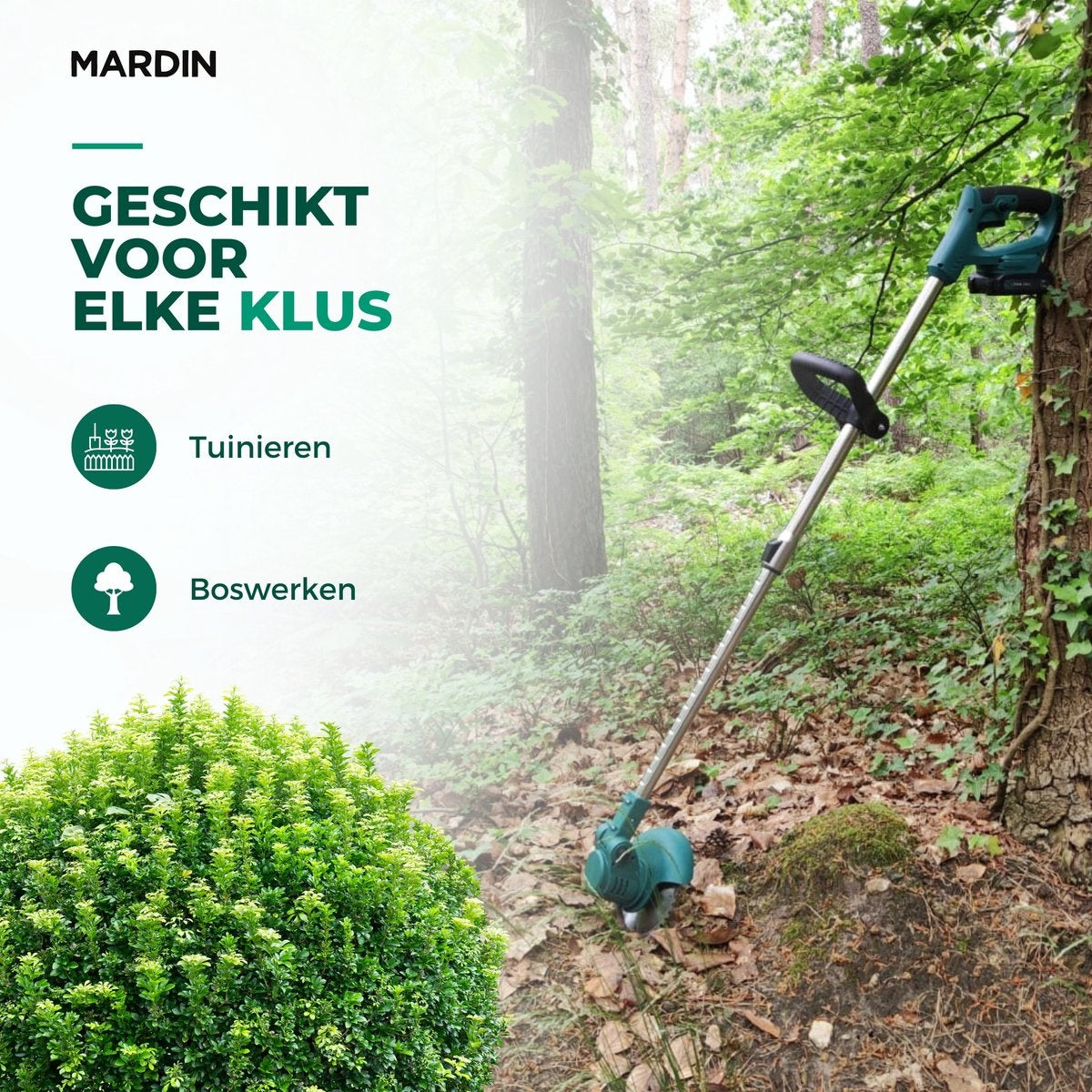 Mardin Kantenmaaier - Grastrimmer - Bosmaaier - Zwart/Groen